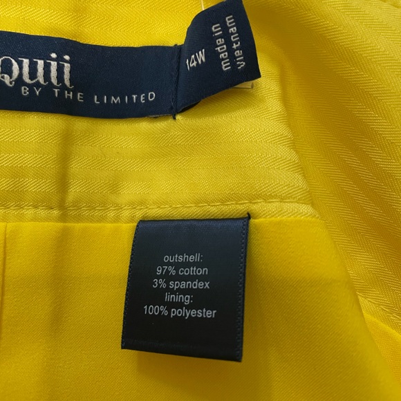 Eloquii yellow mini skirt with notched hem 14W NWT - Picture 2 of 2